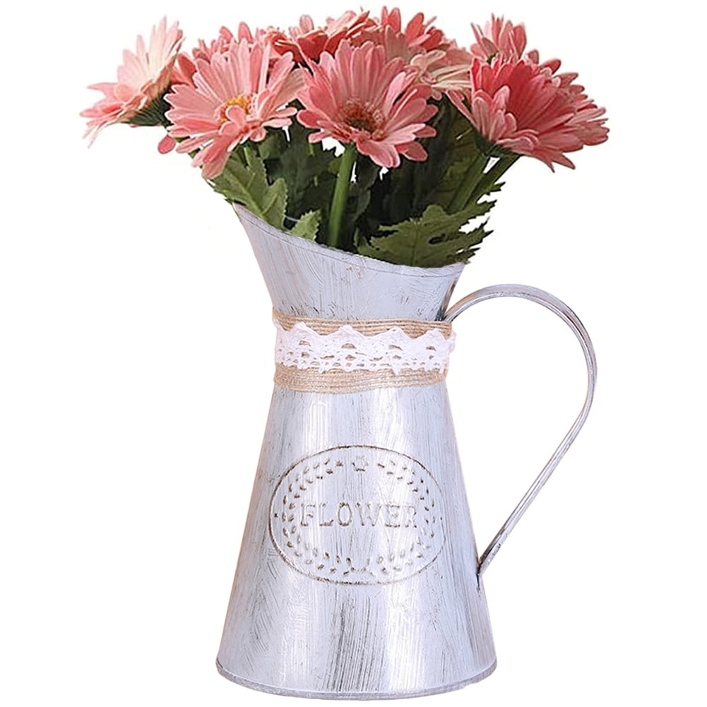 Home & Kitchen Country Vase Rustic Jug Vases Cream Yoillione Shabby