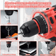 thumbnail image 4 of "Atverce Kit De Sin Escobillas Atornillador De Impacto Y Taladro Belug, Color Negro rojo ", 4 of 5
