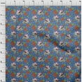 thumbnail image 4 of oneOone Cotton Flex Medium Blue Fabric Skull Dress Material Fabric Print Fabric By The Yard 40 Inch Wide-aB, 4 of 5