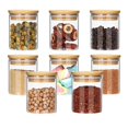 thumbnail image 1 of Juego De 8 Tarros de Vidrio con Tapa Herm&eacute;tica, 250ML Recipientes Herm&eacute;ticos de Cristal, Tarros de Sellado Cocina para Almacenar Granos De Caf&eacute; Harina Az&uacute;ca, 1 of 6