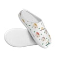 thumbnail image 3 of Fotbe Cartoon House Pattern Women's Fuzzy Curly Fur Memory Foam Loafer Slippers Indoor Outdoor Slippers Winter Home Shoes-37/38, 3 of 7