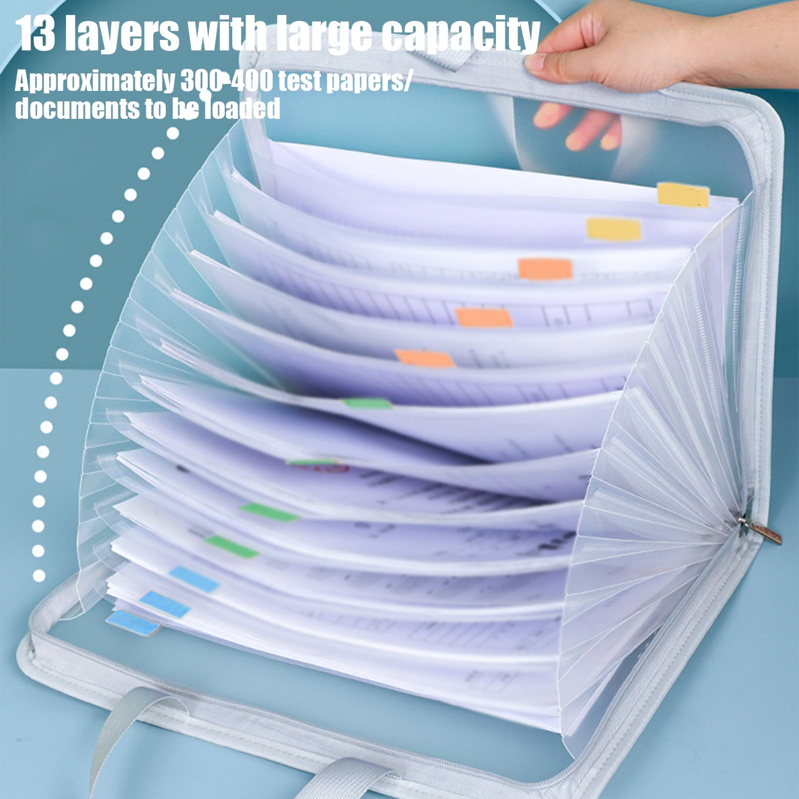 Specollect 2Pcs Fireproof Accordion File Organizer, Portable Expanding File Folder with Waterproof Zipper&Labels, Pink Document Organizer, File Organizer for Important Document/Paper Storage