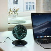 Loyalheartdy 6 Magnetic Levitation Globe ABS LED Color Light Floating World Map Globe for Home Office 12V 1000mA 5-10W