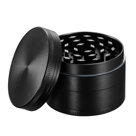 Flash E Sales Metal Herb Grinder with Pollen Sifter & Scraper - 4pc