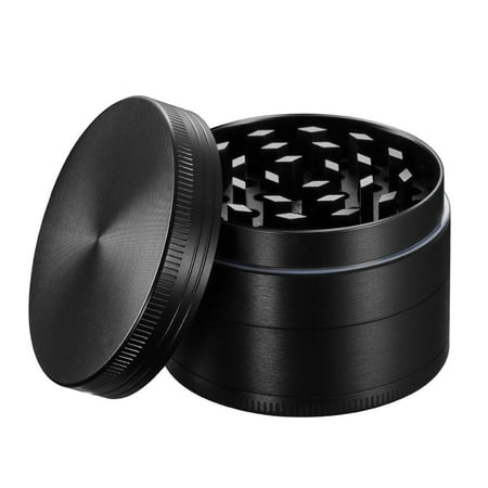 Flash E Sales Metal Herb Grinder with Pollen Sifter & Scraper - 4pc Set