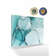 thumbnail image 2 of Marble Turquoise Wall Art for Living Room,Canvas Picture Wall Decor for Bathroom Bedroom,Abstract Nature Cracks Silver Wavy Painting Artwork for Office Kitchen Hallway Dining Room Home Decor 12"x16", 2 of 8