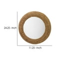 thumbnail image 5 of Benzara BM241125 Mirror with Round Woven Seagrass Frame, Brown & Silver, 5 of 5