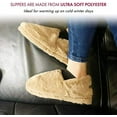thumbnail image 4 of Snook-Ease Microwavable Heated Warm Fuzzy Slippers with Heated Insoles, Brown, 4 of 5