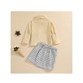 thumbnail image 3 of GXFC Toddler Girl Fall Skirt Outfits Set Clothes 6M 1T 2T 3T 4T Kids Girl Long Sleeve Turtleneck Sweatshirt Tops and Plaid Pattern Skirt 2Pcs Casual Autumn Clothing for Children Girl, 3 of 9