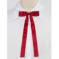 thumbnail image 2 of Corbata De Lazo Pre-Atada Color Sólido Para Hombres Mujeres Rojo Rosa Talla única, 2 of 5
