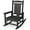 Black, variant on SERWALL Outdoor Rocking Chair, HDPE Patio Rocker for Lawn, Porch, Navy