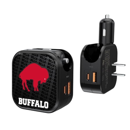Buffalo Bills Team Logo Dual Port USB Car & Home Charger Buffalo Bills Team Logo Dual Port USB Car & Home Charger