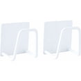 thumbnail image 1 of 2 soportes de esponja autoadhesivos, para cocina, sin montaje con taladro, acero inoxidable, resistente al óxido y al agua, color blanco, 1 of 1