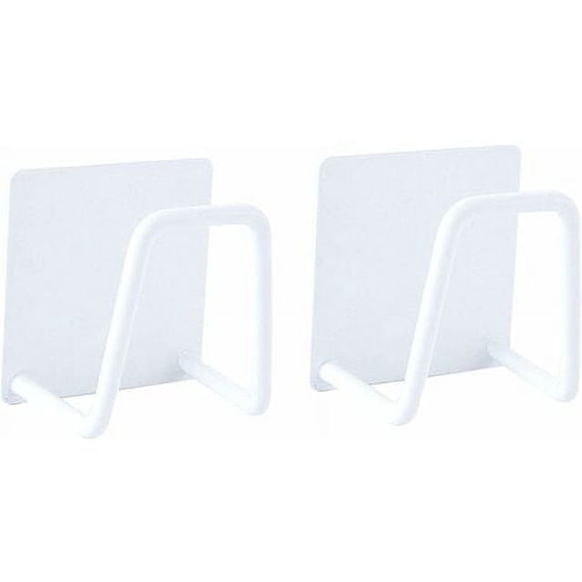 2 soportes de esponja autoadhesivos, para cocina, sin montaje con taladro, acero inoxidable, resistente al óxido y al agua, color blanco