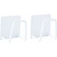 thumbnail image 1 of 2 soportes para esponjas autoadhesivos para cocina, montaje sin taladro, acero inoxidable, resistentes al óxido y al agua, color blanco, 1 of 4