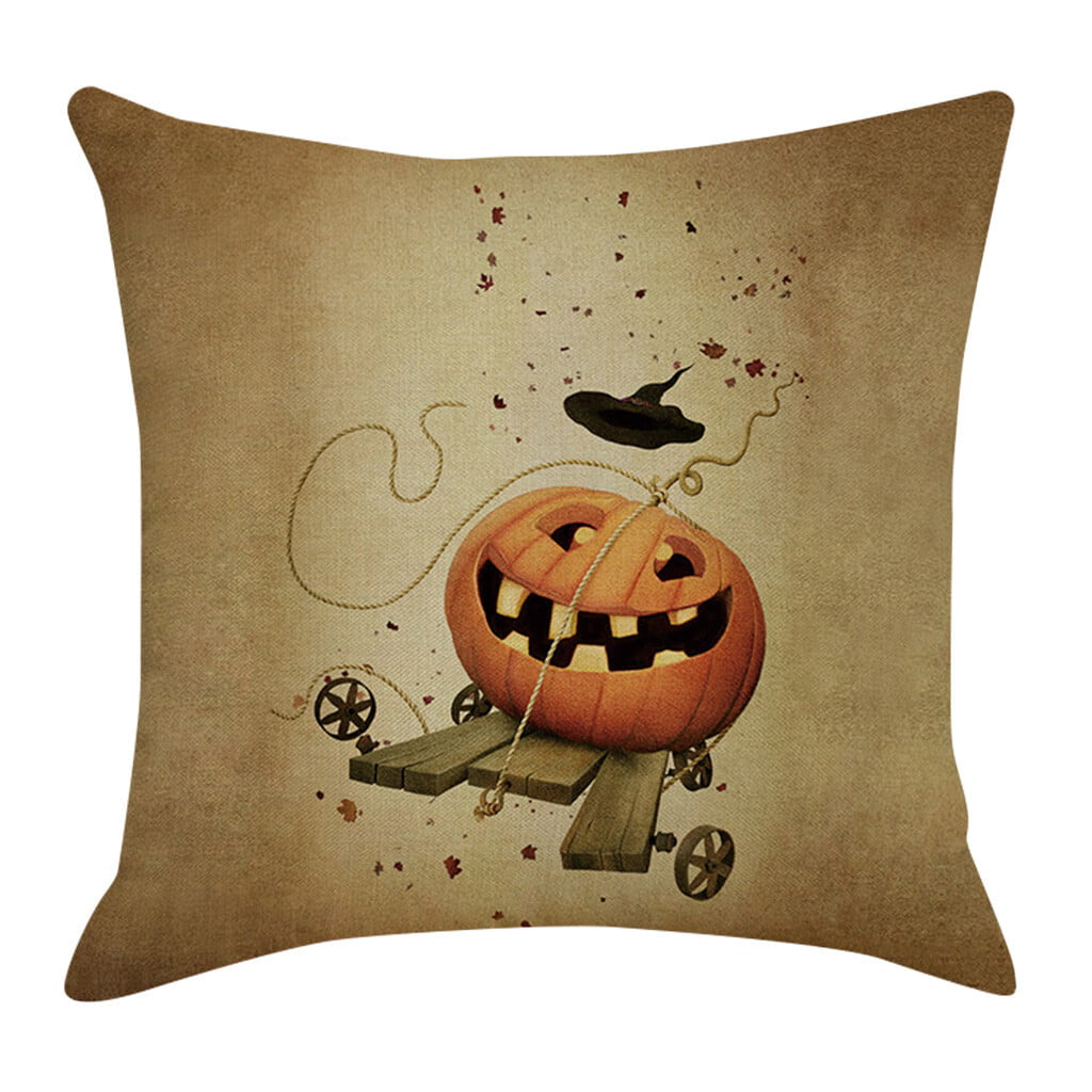 Home Halloween Waist NEW Cover Pumpkin Pillow Decor Sofa Fall Case Throw Cushion 