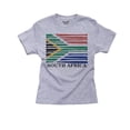 thumbnail image 1 of South Africa Baseball Classic - World Vintage Bats Flag Boy's Cotton Youth Grey T-Shirt, 1 of 2