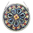 thumbnail image 2 of Round Shape Metal Window Glass Panel with Hanging Chain, Multicolor, 2 of 2