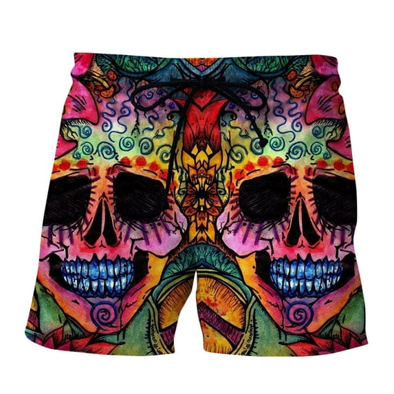 Men Swim Trunks Drawstring Elastic Waist Quick Dry Beach Shorts with Mesh Lining Swimwear Bathing Suits