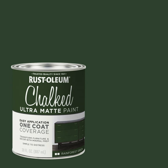 Rust-Oleum Chalked Interior Rainforest Green Ultra Matte Paint-391445, 30 oz, 2 Pack