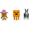 Minecraft Mini Figure Halloween Series 3-Pack Village Watcher, Pumpkin Gast, and Robot Donkey