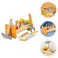 thumbnail image 1 of HINTRMENT Assorted Color Wooden Pounding Peg Workbench for Toddlers Educational Toy Safe Durable Fun 1 Set, 1 of 8