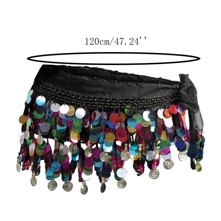 Prolriy Sequin Fringe Wrap Skirts for Women, Women display picture 2