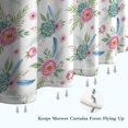 thumbnail image 6 of Pioneer Flower Floral Print Pattern Shower Curtain 72"x84", Bathroom Decorative Shower Curtain Set with 12 Hooks, Waterproof Washable, 6 of 6