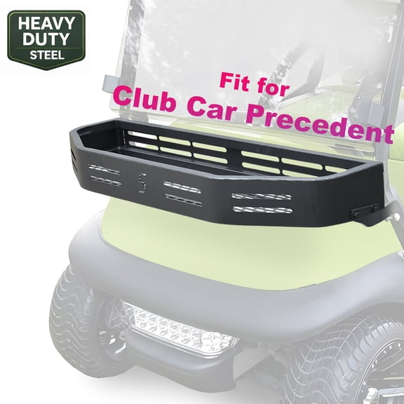 Golf Cart Front Cargo Basket for Club Car Precedent, 44" Heavy Duty Steel Utility/Clay Cargo Basket with Mounting Brackets