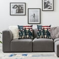 thumbnail image 3 of Acheng Four Soldiers Silhouetted American Flag Throw Pillow Covers  Decorative Square Cushion Case Soft Cozy Modern Pillowcase for Couch Sofa Bed Living Room Home Decor,2pcs White, 3 of 6