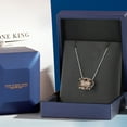 thumbnail image 5 of Gem Stone King 14K White Gold Brown Smoky Quartz Pendant Necklace for Women | 4.80 Cttw | Gemstone Birthstone | Oval Checkerboard 14X10MM | With 18 inch Chain, 5 of 6