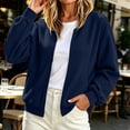 thumbnail image 2 of HAiming Corduroy Jackets for Women Long Sleeve Full Zip Solid Color Casual Jackets Fall Winter Going out Jackets, 2 of 5