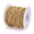 thumbnail image 4 of 10ms 304 Stainless Steel Wheat Chains Unwelded with Spool Golden 5mm about 32.8 Feet(10m)/roll, 4 of 4