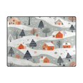 thumbnail image 5 of Yayeee Area Rugs for Living Room 5.2'x4' Non Slip Washable Bedroom Floor Carpet, Cartoon Orange Houses, 5 of 5