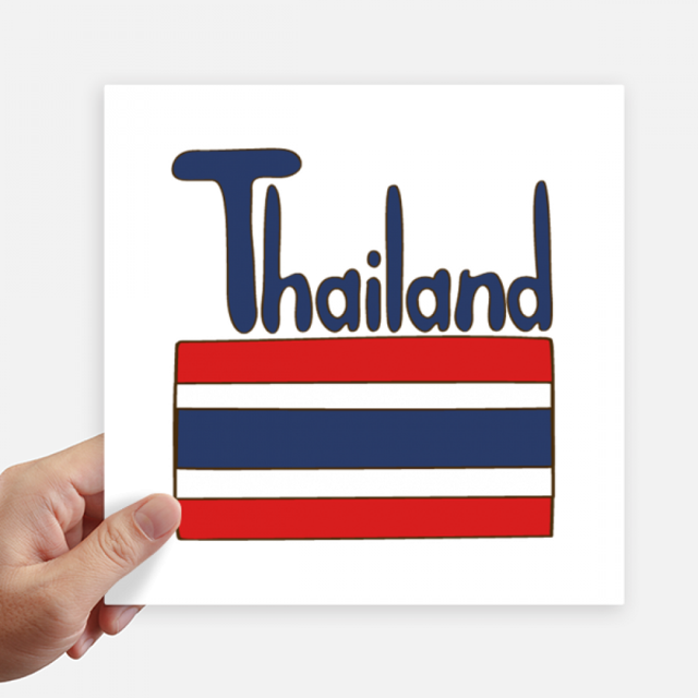 Thailand National Flag Red Blue Pattern Sticker Tags Wall Picture Laptop Decal Self adhesive