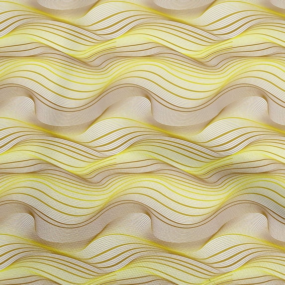 oneOone Cotton Poplin Yellow Fabric Abstract Stripe Fabric For Sewing Printed Craft Fabric By The Yard 42 Inch Wide