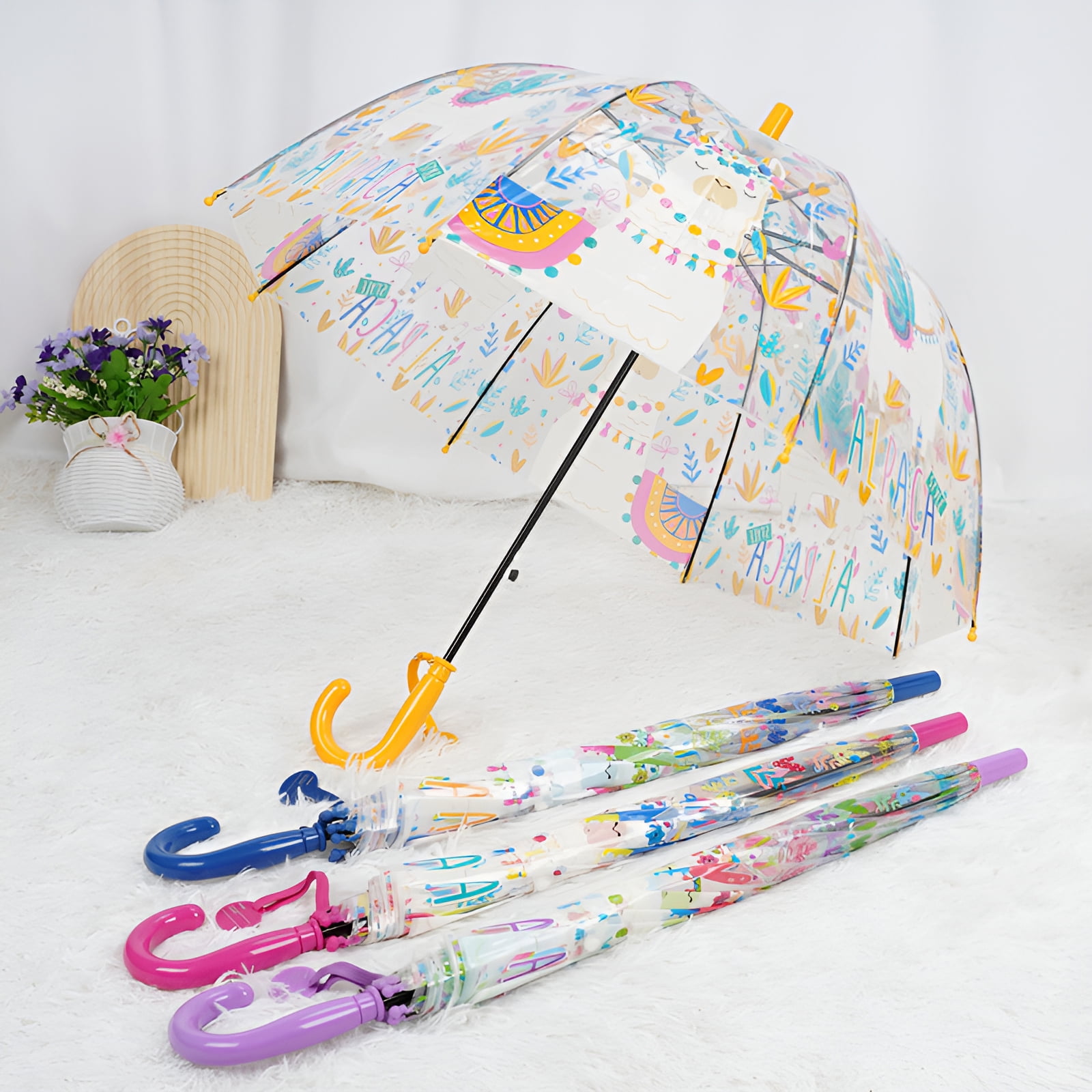 GASTROPOD 2Pcs Kids Umbrella,Colorful Design Umbrella,Convenient and Fun Toddler Umbrella,Style1