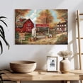 thumbnail image 3 of Elephant Stock Autumn Farm Fresh Wall Art - Horizontal Canvas Wall Art - Living Room Wall Decor - Nature Canvas - Red And Brown Decor By Ruane Manning - 24" x 16", 3 of 8