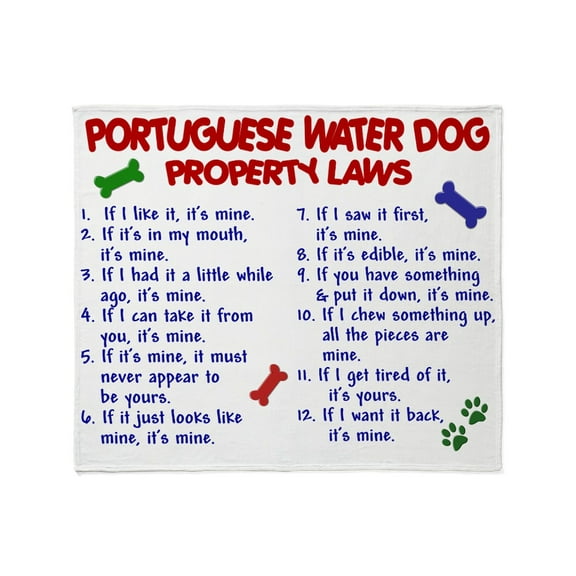 CafePress - D PORTUGUESE WATER DOG PL2 Throw Blanket - Soft Fleece Throw Blanket, 50"x60" for All Ages