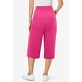 thumbnail image 3 of Woman Within Plus Size Petite Elastic-Waist Pull-On Knit Pocket Capri Pants, 3 of 6