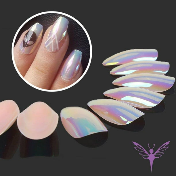 images Fake Nails At Walmart ejiubas press on nails chrome stiletto nail tips fake nails with nail glue 24 pcs 12 sizes