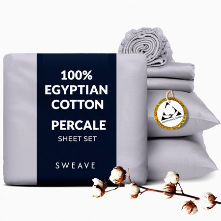 CoolCrisp Cotton Twin Sheets - Luxurious 400 Thread Count, Naturally Breathable & Friendly, Softer with Each Wash. Oeko-TEX Certified Giza Cotton for Cooling Comfort.