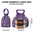 thumbnail image 5 of Paisley Pattern Drawstring Lunch Bag Women - Drawstring Lunch Bag Insulated for Work Office - Stain-Resistant Large Lunchbags for Women with Multi-Pockets, 5 of 6