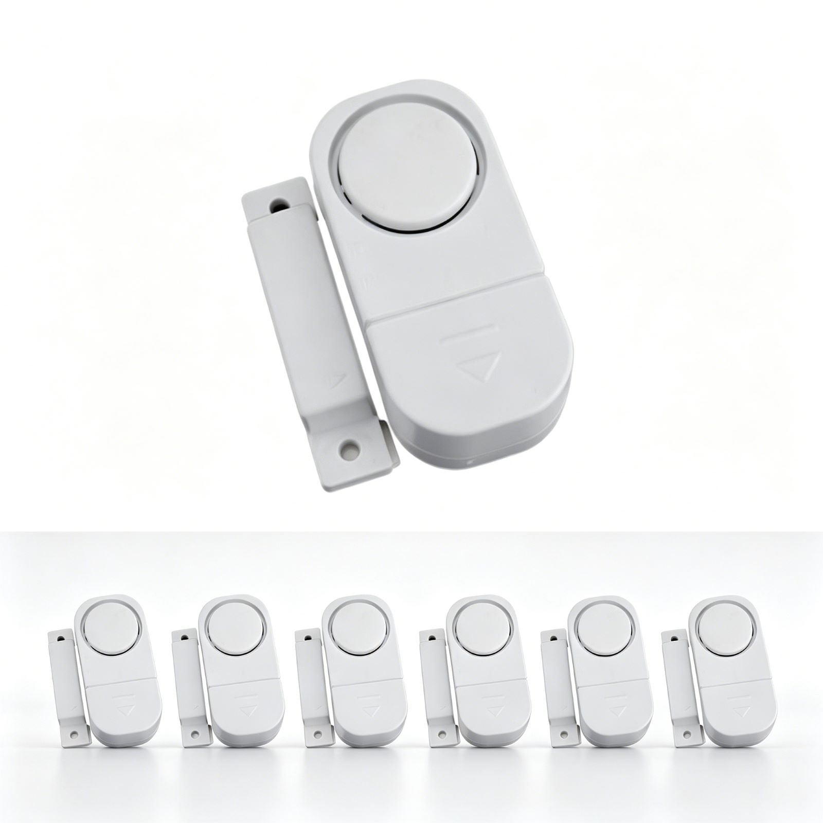 6 Pack 120dB Wireless Magnetic Door Window Alarm System with Loud Alarm Security Alert for Home Safety Entry Chime White