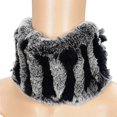 thumbnail image 1 of MIMIGO Handmade Rabbit Fur Women Winter Knitted Rex Rabbit Neck Warmer Infinity loop Scarf Scarves For Women Ladies, 1 of 5