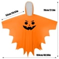 thumbnail image 7 of Kids Halloween Unisex Pumpkin Hooded Cape Halloween Party Outfit for Boys 4-12 Years, 7 of 7