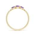 thumbnail image 2 of ANGARA Natural 0.25 Ct. Amethyst with Diamond Classic Ring in 14K Yellow Gold for Women (Ring Size: 3), 2 of 9