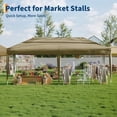 thumbnail image 2 of 10x20 pop - up canopy tent (no side walls): 3 adjustable heights, 6 sandbags (brown), 2 of 6