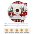 thumbnail image 6 of 15 Inch Round Placemats Set of 4, Christmas Truck Non Slip Heat Insulation PP Table Mats, Xmas Tree Red Plaid Snowflake Vintage Washable Place Mats for Kitchen Dining Party Table Decor, 6 of 7