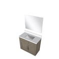 thumbnail image 2 of Abbey 36 in W Grey Oak Single Vanity Quartz Countertop and 34 in Mirror, 2 of 6